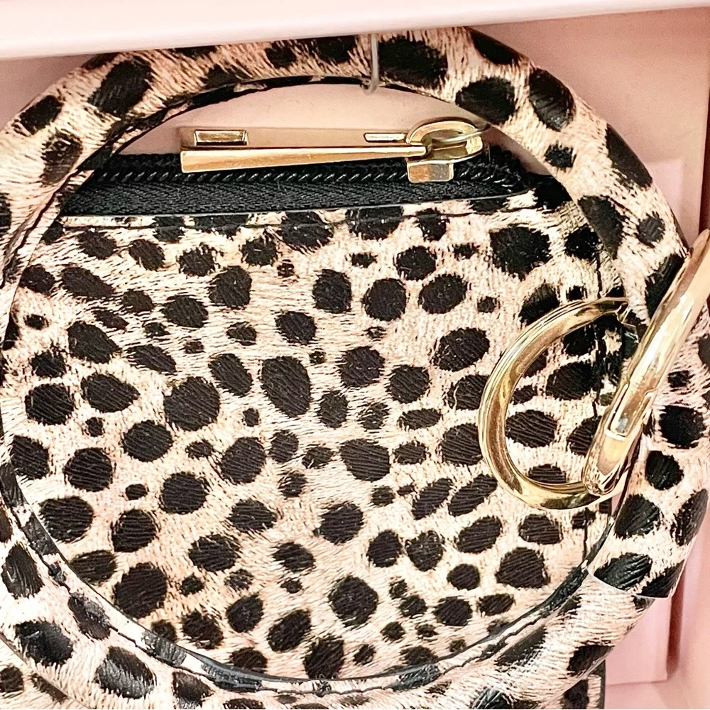 black and gold cheetah print watch and wrist essentials gift box set